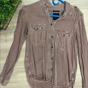 American Eagle Purple Flannel